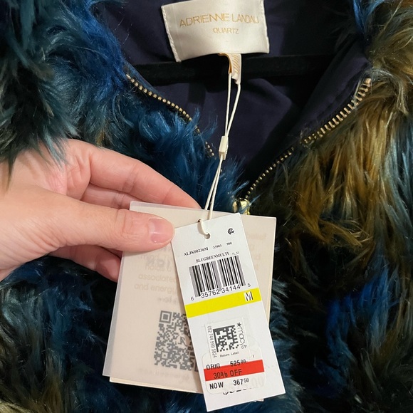 Adrienne Landau Multicolor Faux Fur Teddy Jacket - Picture 9 of 12